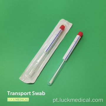 Amostragem de swab de transporte com uso do nariz de tubo